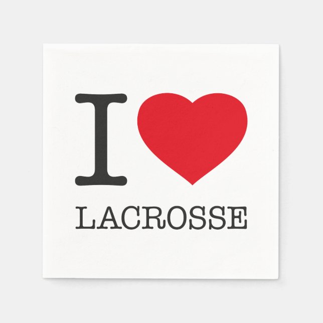 I LIEBE LACROSSE SERVIETTE (Vorderseite)