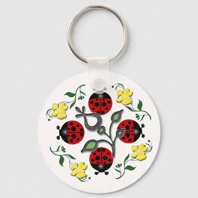 I Liebe Ladybugs Schlüsselanhänger (Vorderseite)