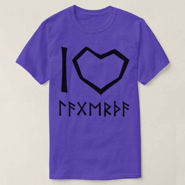 I Liebe Lagertha futhark Style T-Shirt (Design vorne)
