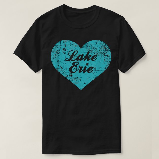 I Liebe Lake Erie , New York Camping Gift T-Shirt (Design vorne)