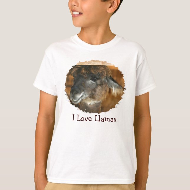 I Liebe-Lama-Vieh-T-Shirt T-Shirt (Vorderseite)