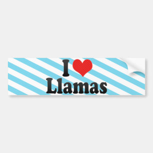 I Liebe-Lamas Autoaufkleber
