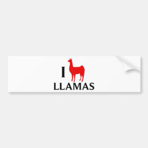 I Liebe-Lamas Autoaufkleber