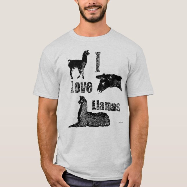 I Liebe-Lamas T-Shirt (Vorderseite)