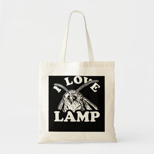 I Liebe Lamp Moth Meme Funny Moths T-Shirt Tragetasche (Vorne)
