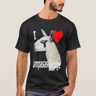I Liebe Lampasas George den weißen Llama-Brief T-Shirt