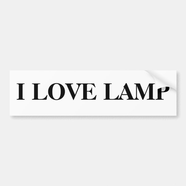 I LIEBE-LAMPE AUTOAUFKLEBER (Vorne)