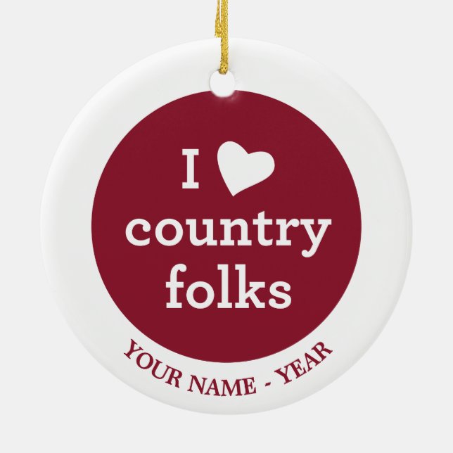 I Liebe-Land Keramikornament (Hinten)