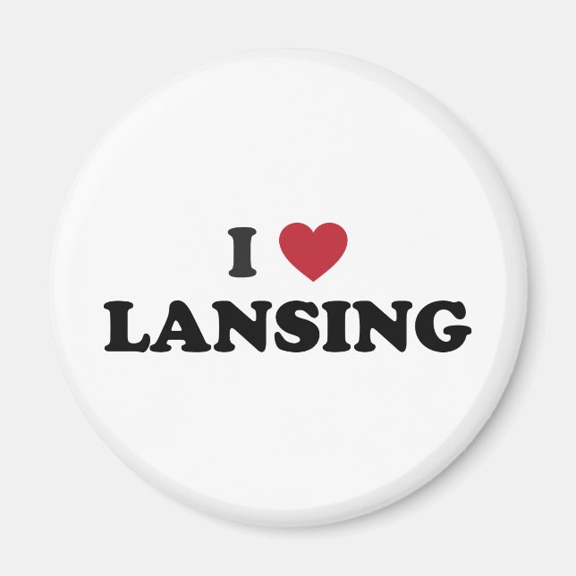 I Liebe Lansing Michigan Magnet (Vorne)