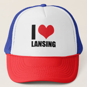 I Liebe Lansing Truckerkappe