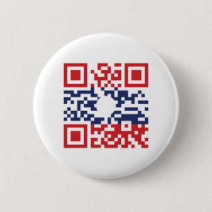 I Liebe Laos (Khoy Huk Lao) Flag QR Code Lao Gee Button