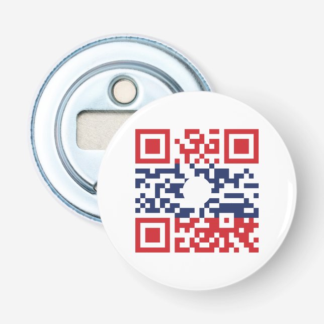 I Liebe Laos (Khoy Huk Lao) Flag QR Code | Lao Gee Flaschenöffner (Vorderseite)