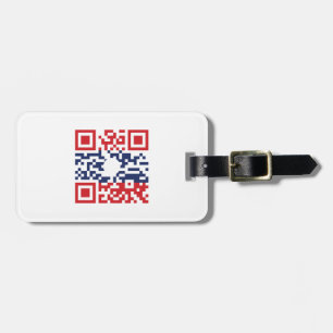 I Liebe Laos (Khoy Huk Lao) Flag QR Code   Lao Gee Gepäckanhänger