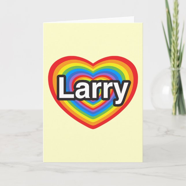 I Liebe Larry. Liebe I Sie Larry. Herz Karte (Vorderseite)
