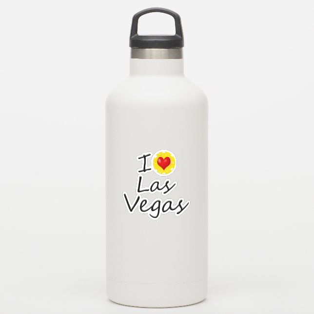 I Liebe Las Vegas Aufkleber (Wassserflasche)