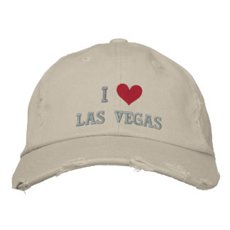 I LIEBE LAS VEGAS — NEVADA BESTICKTE BASEBALLKAPPE