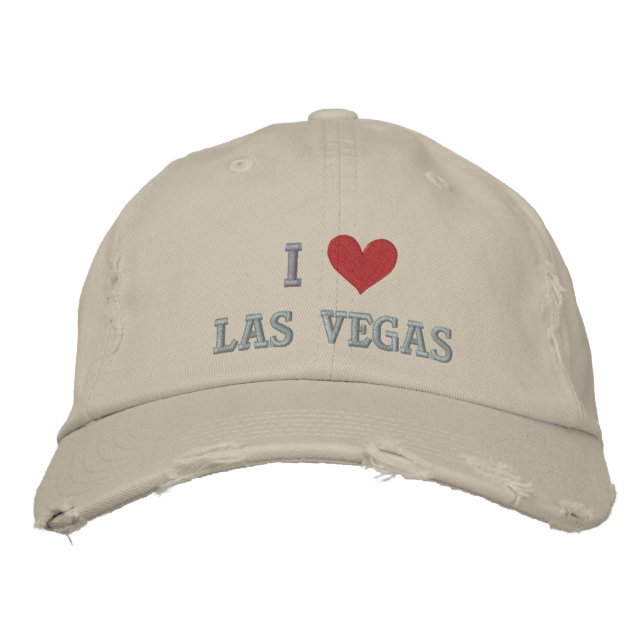 I LIEBE LAS VEGAS — NEVADA BESTICKTE BASEBALLKAPPE (Vorderseite)