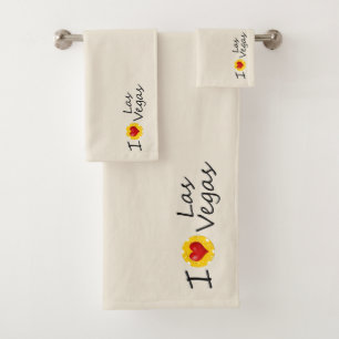 I Liebe Las Vegas Poker Chip Badhandtuch Set