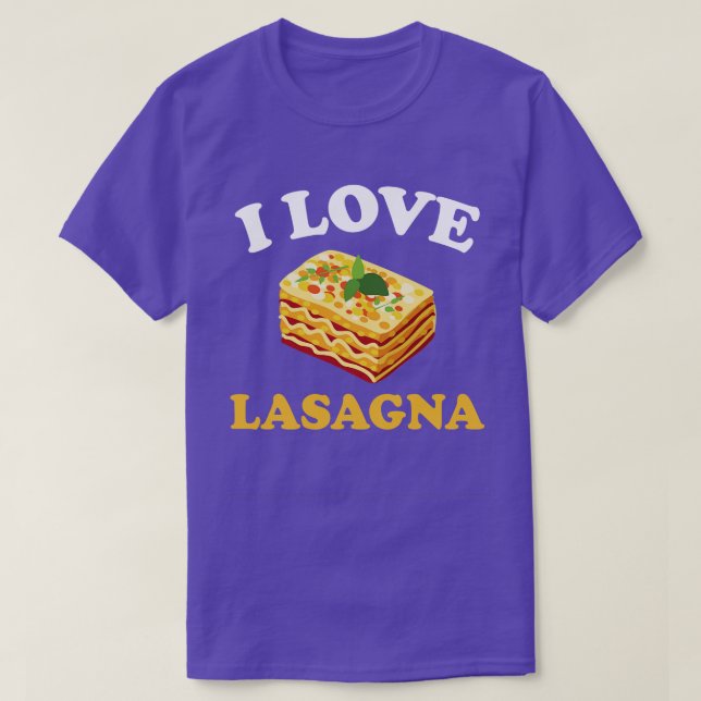 I Liebe Lasagna Italienische Pasta Lover T-Shirt (Design vorne)