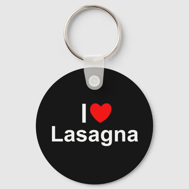 I Liebe Lasagna Schlüsselanhänger (Vorderseite)
