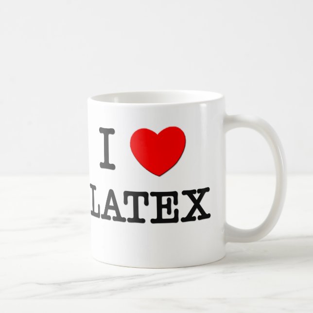 I Liebe-Latex Tasse (Rechts)