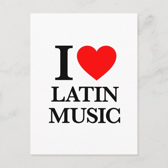 I Liebe Latin Music Postkarte (Vorderseite)
