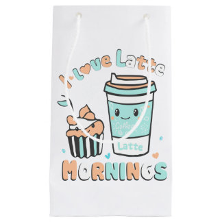 I Liebe Latte Mornings Geschenktasche Kleine Geschenktüte