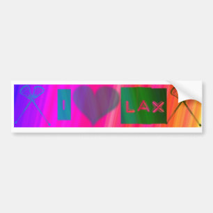 I Liebe LAX (Lacrosse) Autoaufkleber