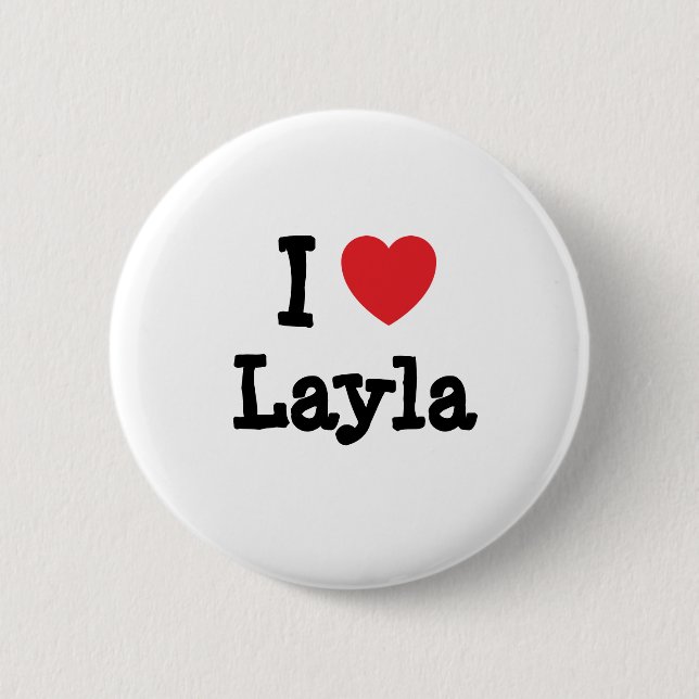 I Liebe Layla T - Shirt Button (Vorderseite)