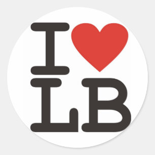 I Liebe lbs-Aufkleber Runder Aufkleber