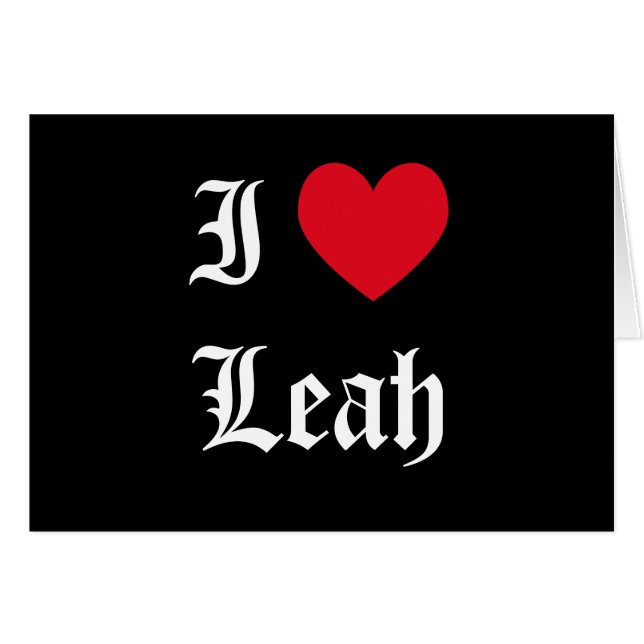I Liebe Leah (Vorderseite (Horizontal))