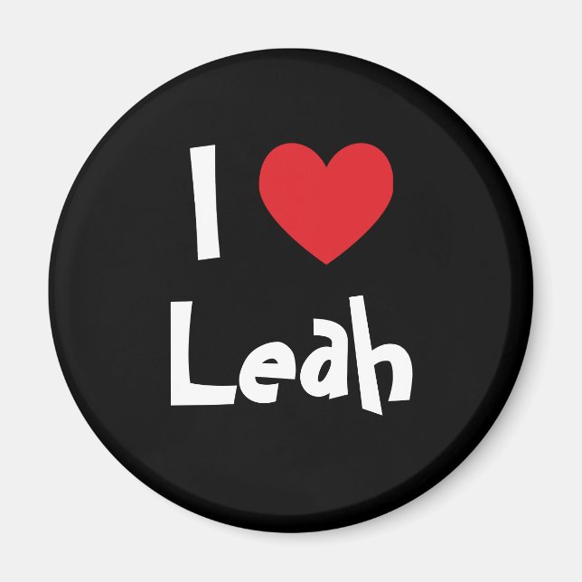 I Liebe Leah Magnet (Vorne)