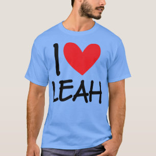 I Liebe Leah Name Personalisiert Girl Frau BESTE F T-Shirt