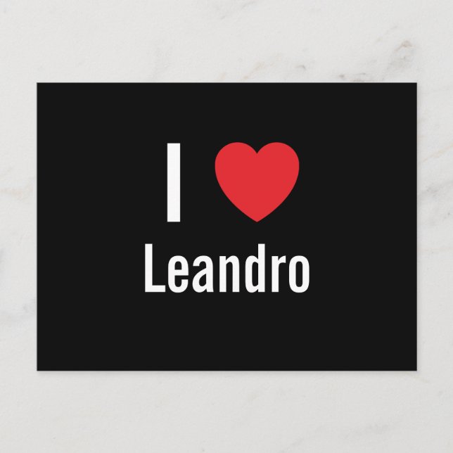 I Liebe Leandro Postkarte (Vorderseite)