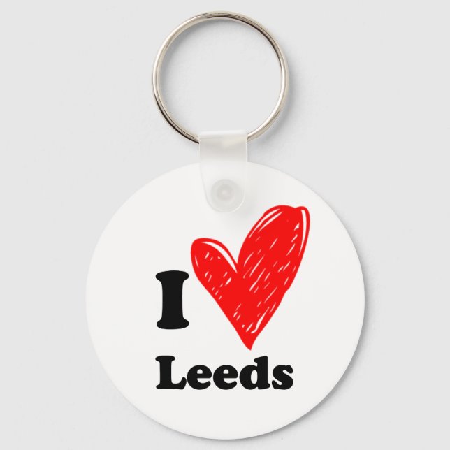 I Liebe Leeds Schlüsselanhänger (Vorderseite)