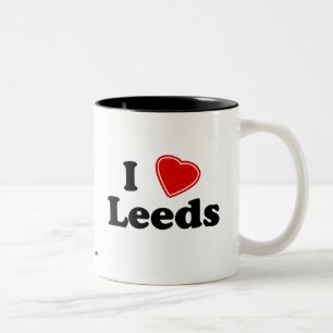 I Liebe Leeds Zweifarbige Tasse
