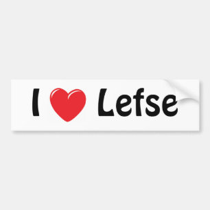 I Liebe Lefse Autoaufkleber