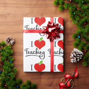 I Liebe Lehrer Geschenkpapier