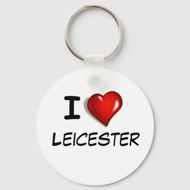 I Liebe Leicester Schlüsselanhänger (Vorderseite)