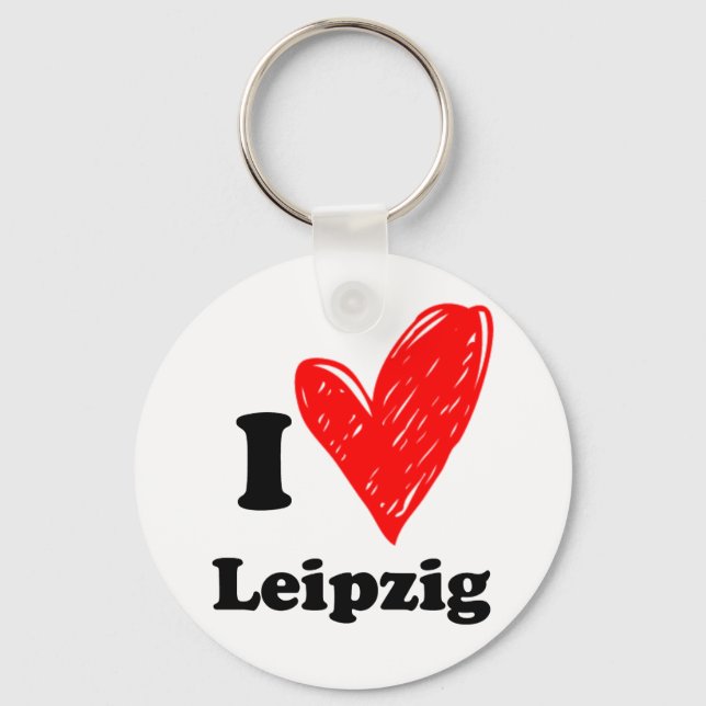I Liebe Leipzig Schlüsselanhänger (Vorderseite)