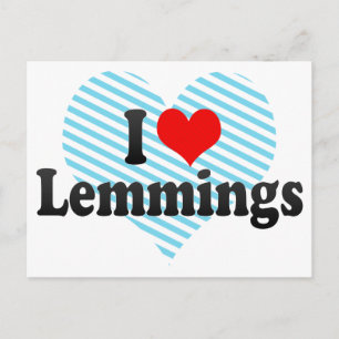 I Liebe Lemmings Postkarte