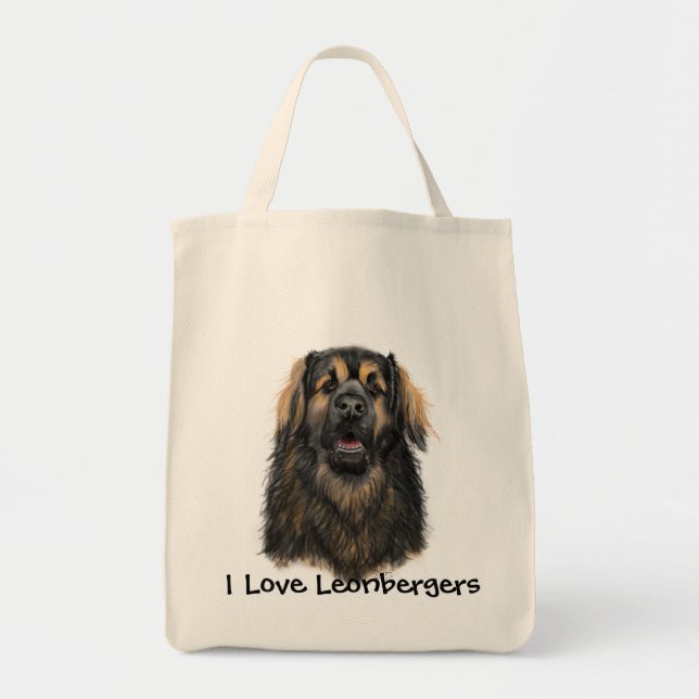 I Liebe Leonbergers Taschen-Tasche Tragetasche (Vorne)