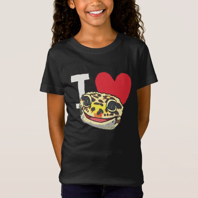 I Liebe Leopard Geckos T-Shirt (Vorderseite)