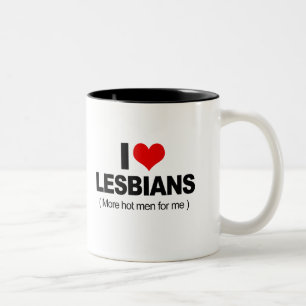 I Liebe Lesbians Zweifarbige Tasse