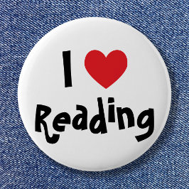 I Liebe Lesen Button