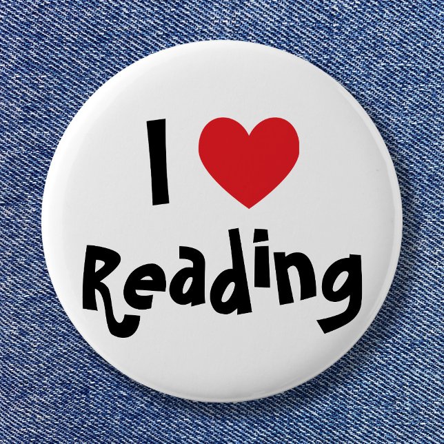 I Liebe Lesen Button (I Love Reading Button)