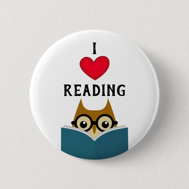 I Liebe Lesen Button (Vorderseite)