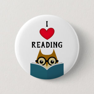 I Liebe Lesen Button