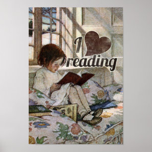 I Liebe Lesen Poster