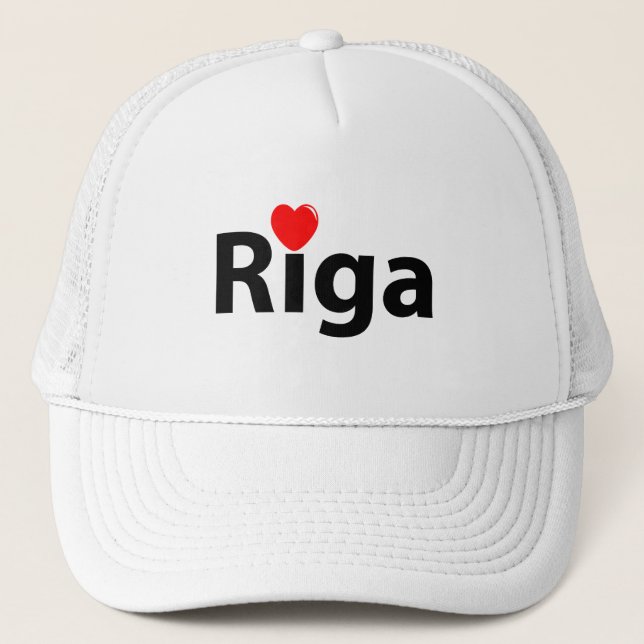 I Liebe Lettland Riga Truckerkappe (Vorderseite)